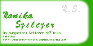 monika szilczer business card